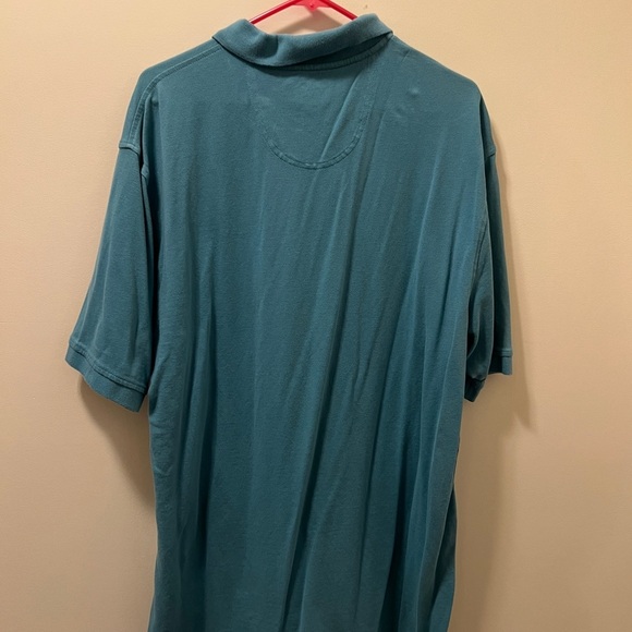 IZOD Men's Teal Polo Shirt - Picture 2 of 3